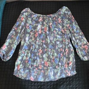 Hi low peasant type blouse